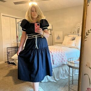 Headed to Destiny Navy Midi Dress size Large